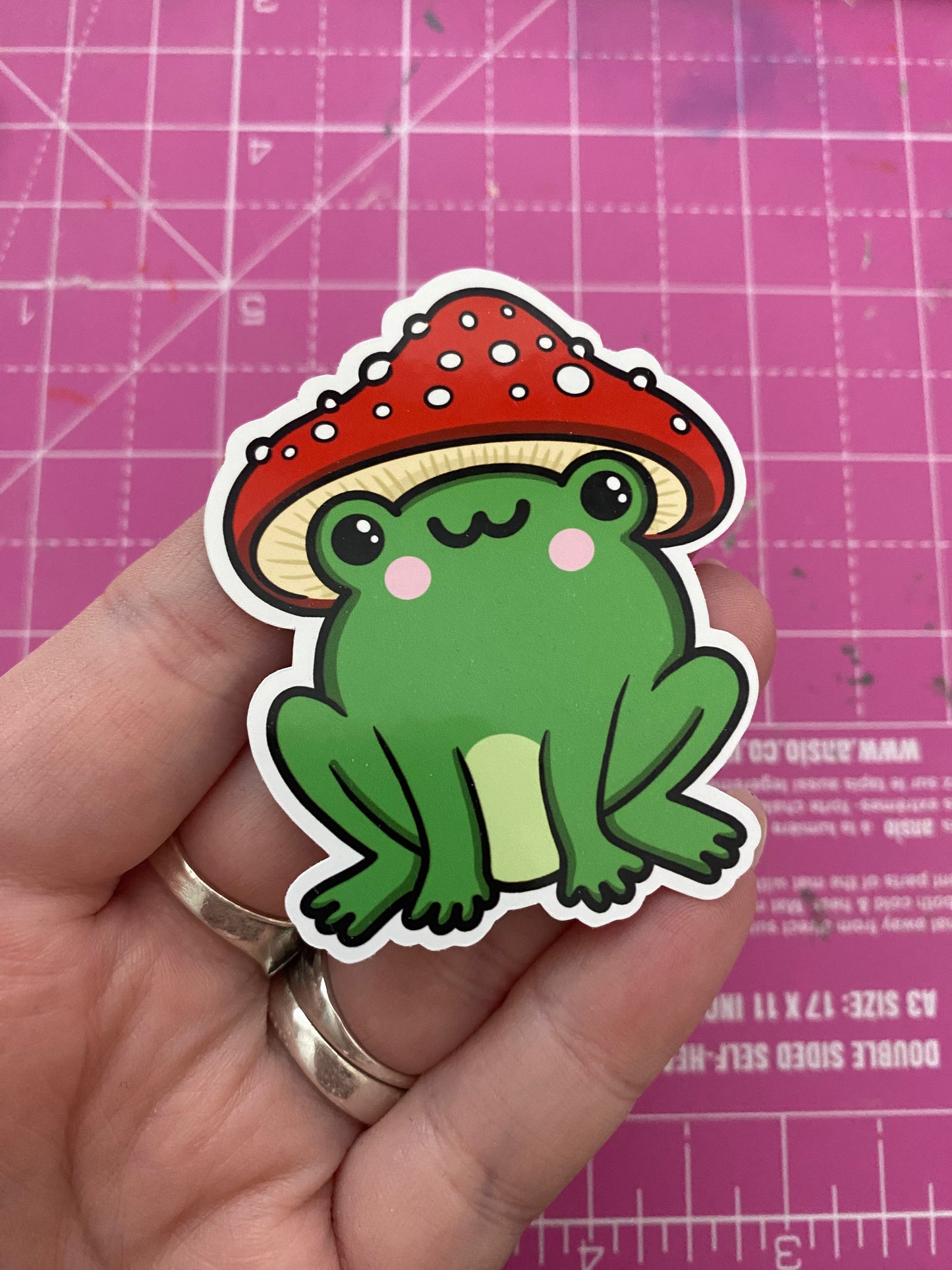 Rainy Day Frogs vinyl stickers (medium)