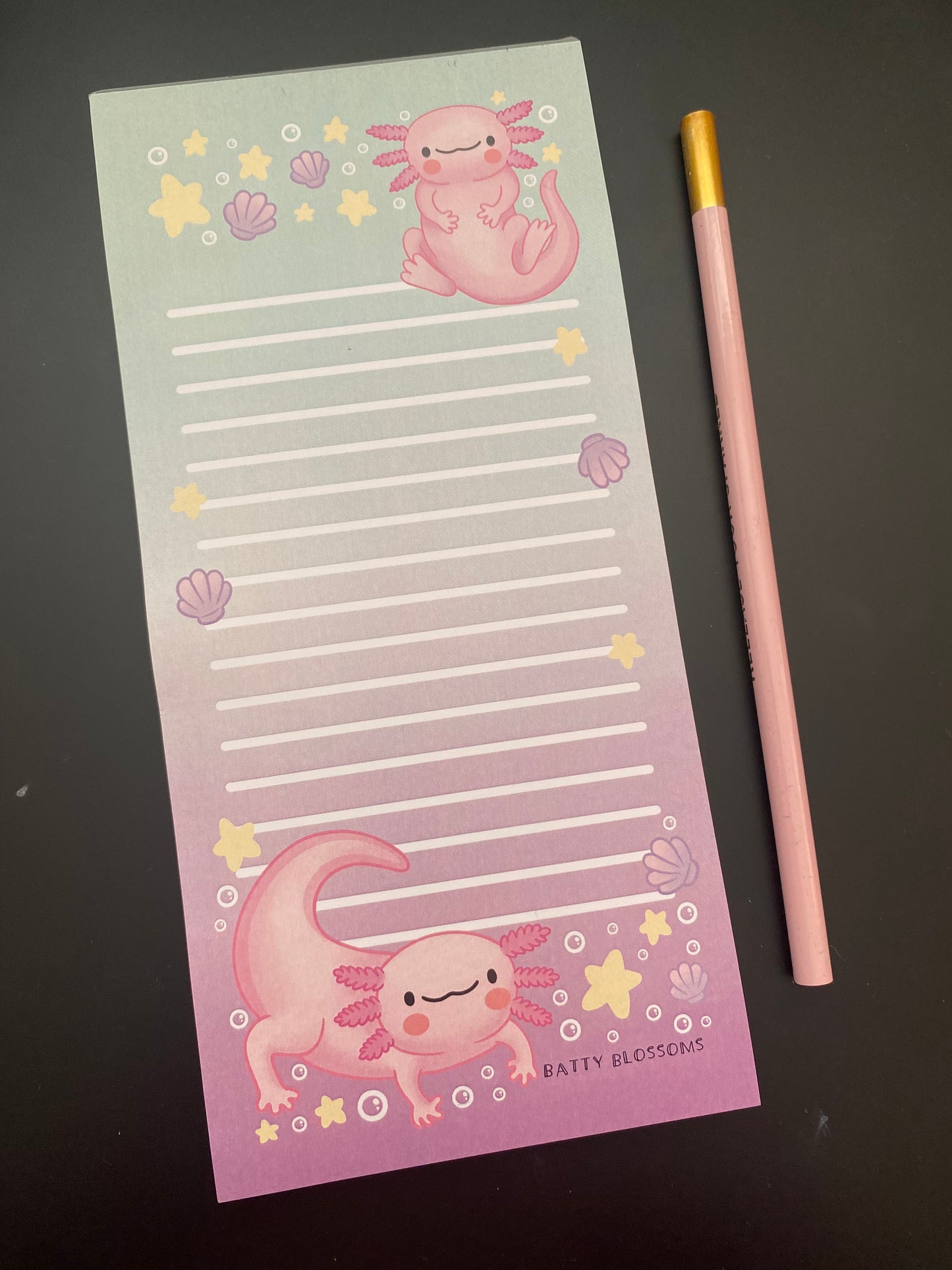 Axolotl Magic list pad