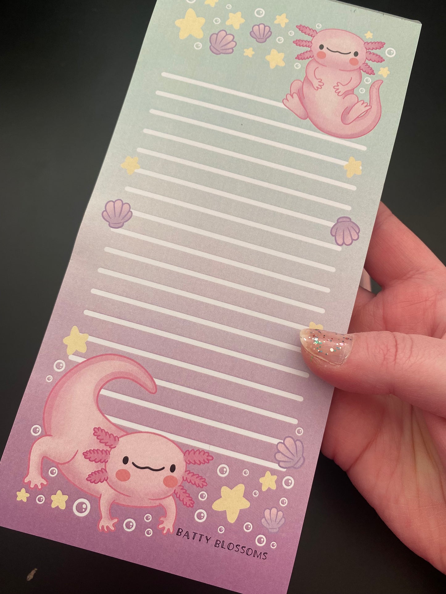 Axolotl Magic list pad