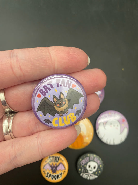 Bat Fan Club button badge