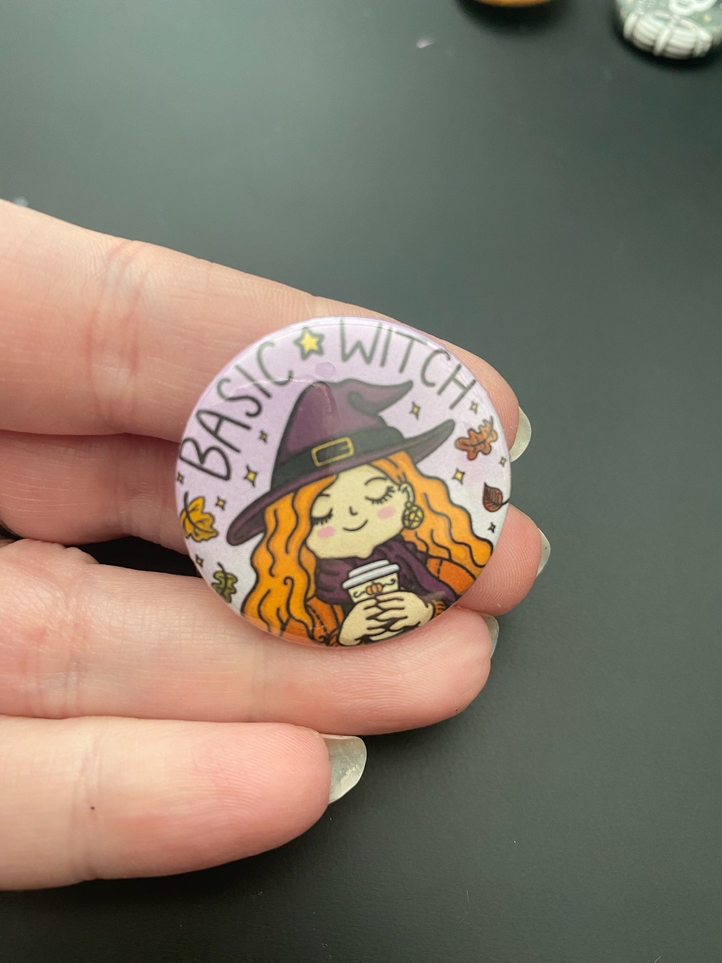 Basic Witch button badge