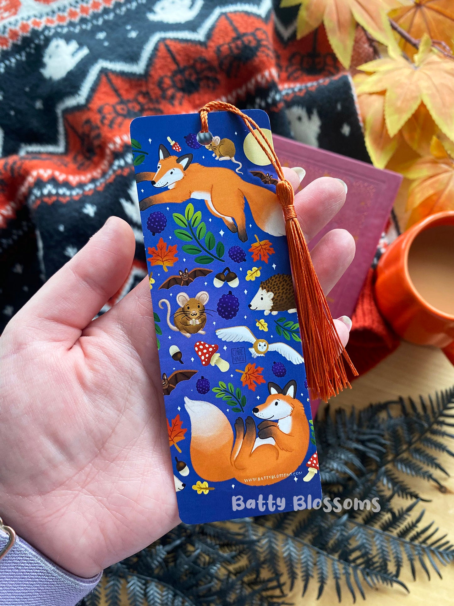Autumn Animals bookmark