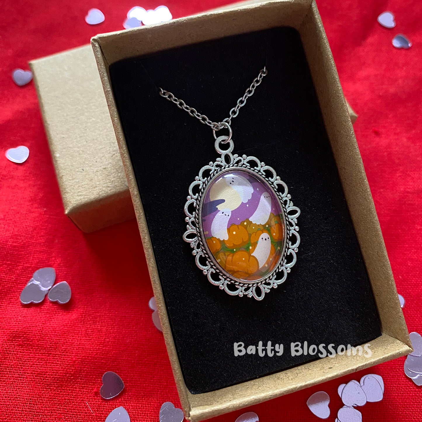 Pumpkin Patch cameo necklace