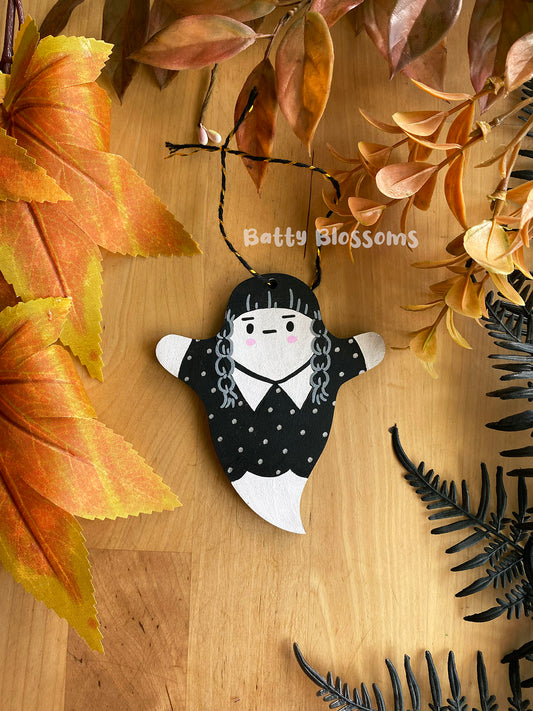 Spooky Girl wooden ghost decoration