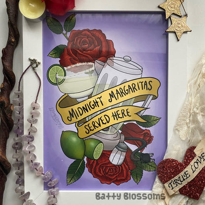 'Midnight Margaritas' print