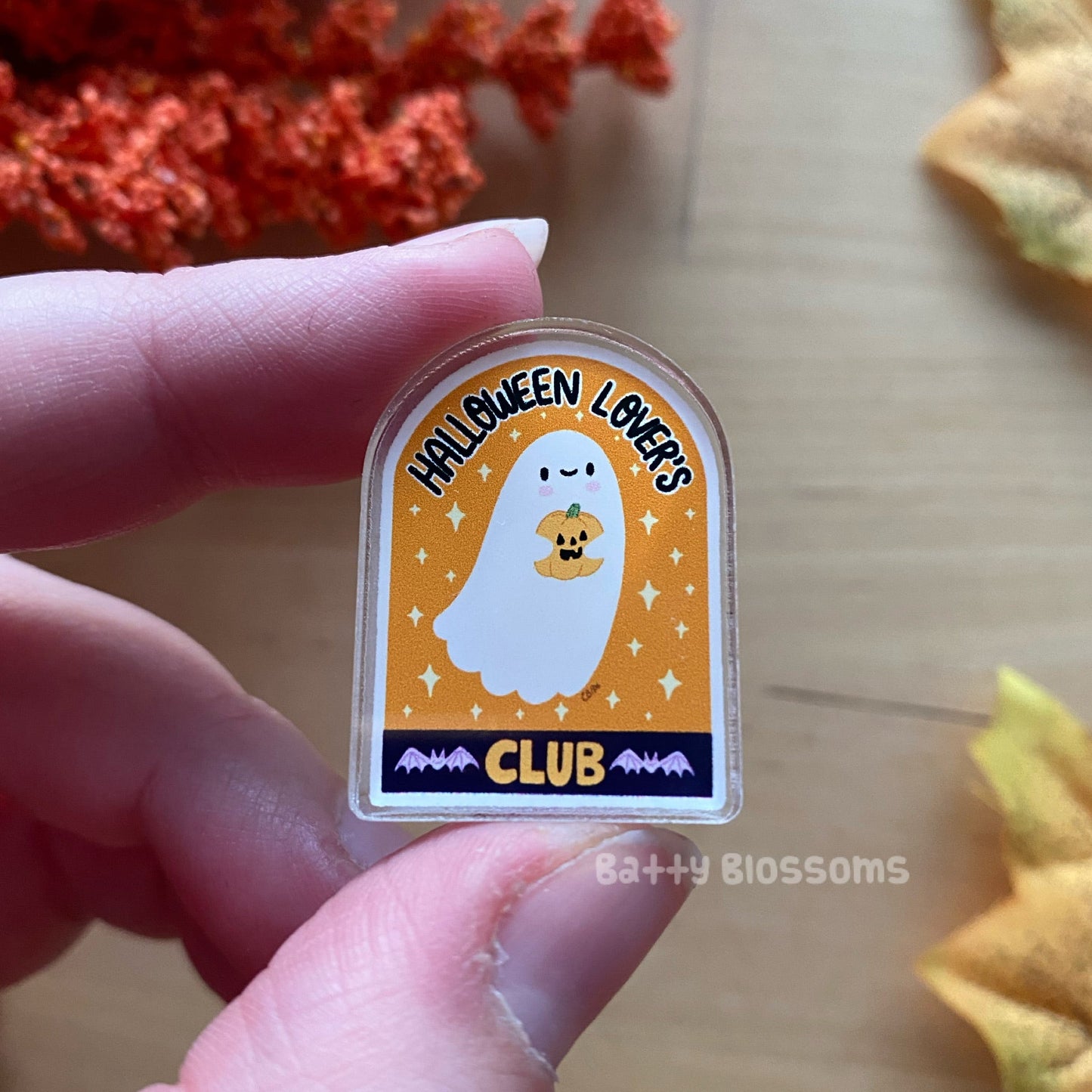SECONDS Halloween Lover's Club acrylic pin