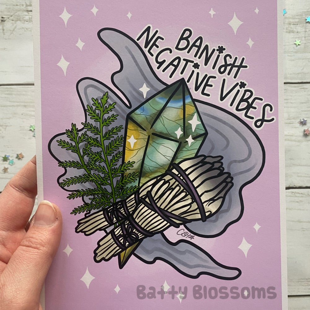 'Banish Negativity' Witchy Vibes Print