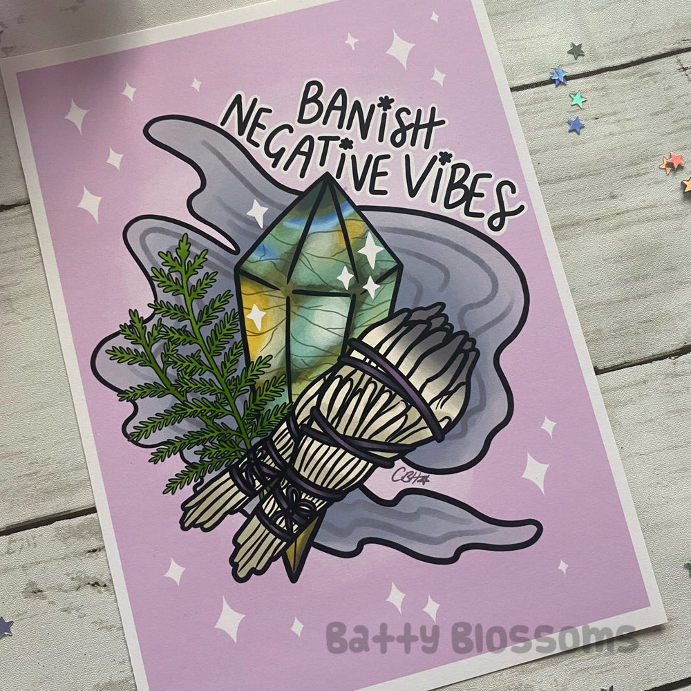'Banish Negativity' Witchy Vibes Print