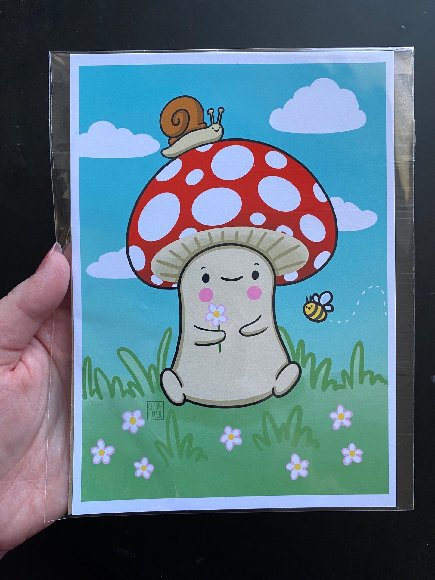 Happy Mushroom Print