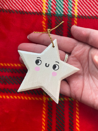 Pearly Christmas Star Tree Decoration