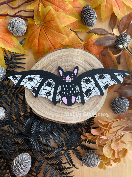 'Arachne' hanging wooden bat