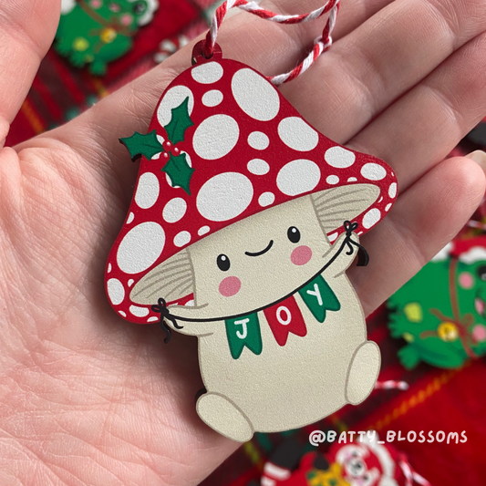 Christmas Toadstool Tree Decoration