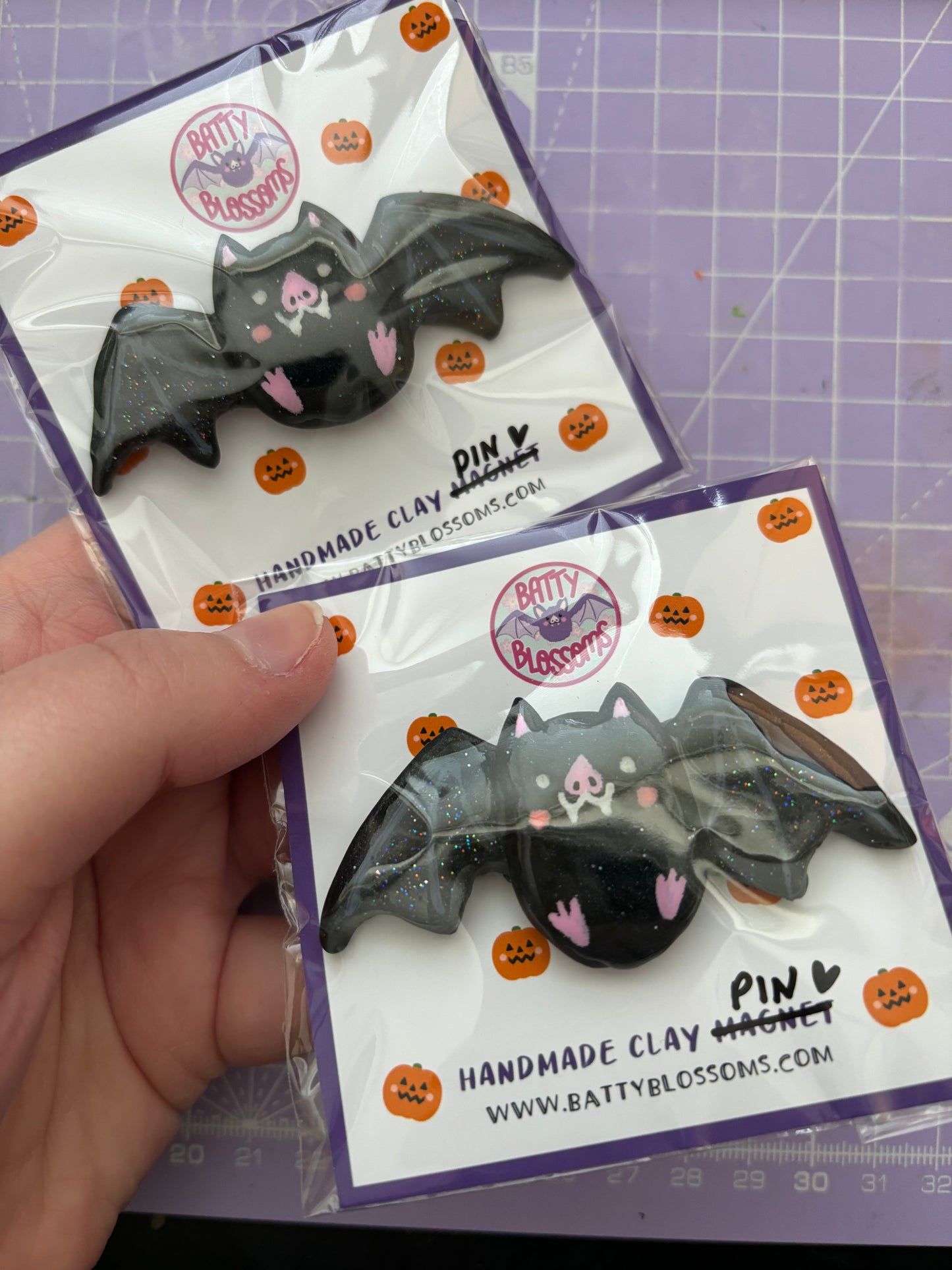 Halloween Clay Pins