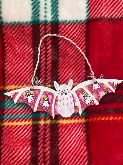 Christmas Baby Bats wooden decorations