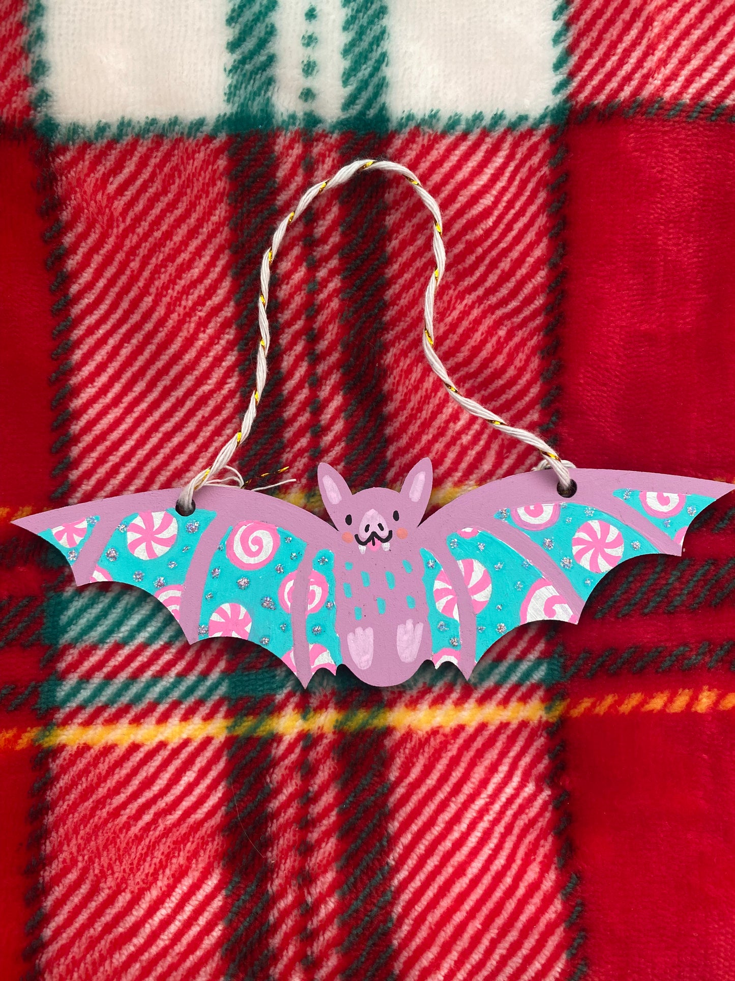Christmas Baby Bats wooden decorations