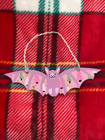 Christmas Baby Bats wooden decorations