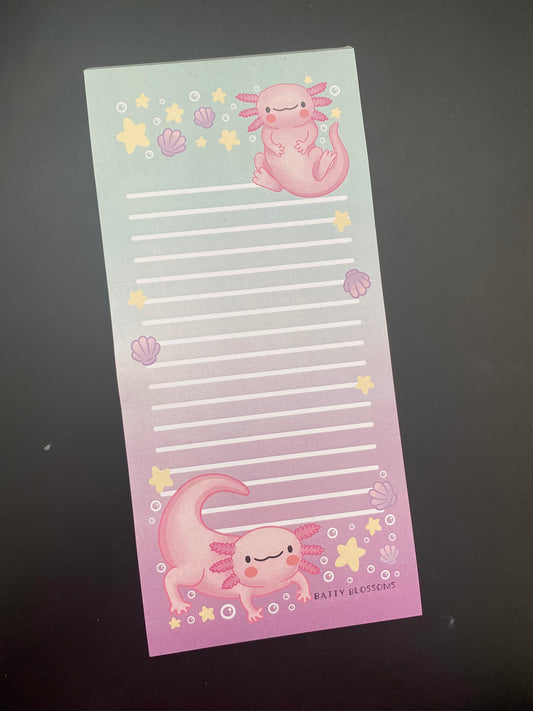 Axolotl Magic list pad