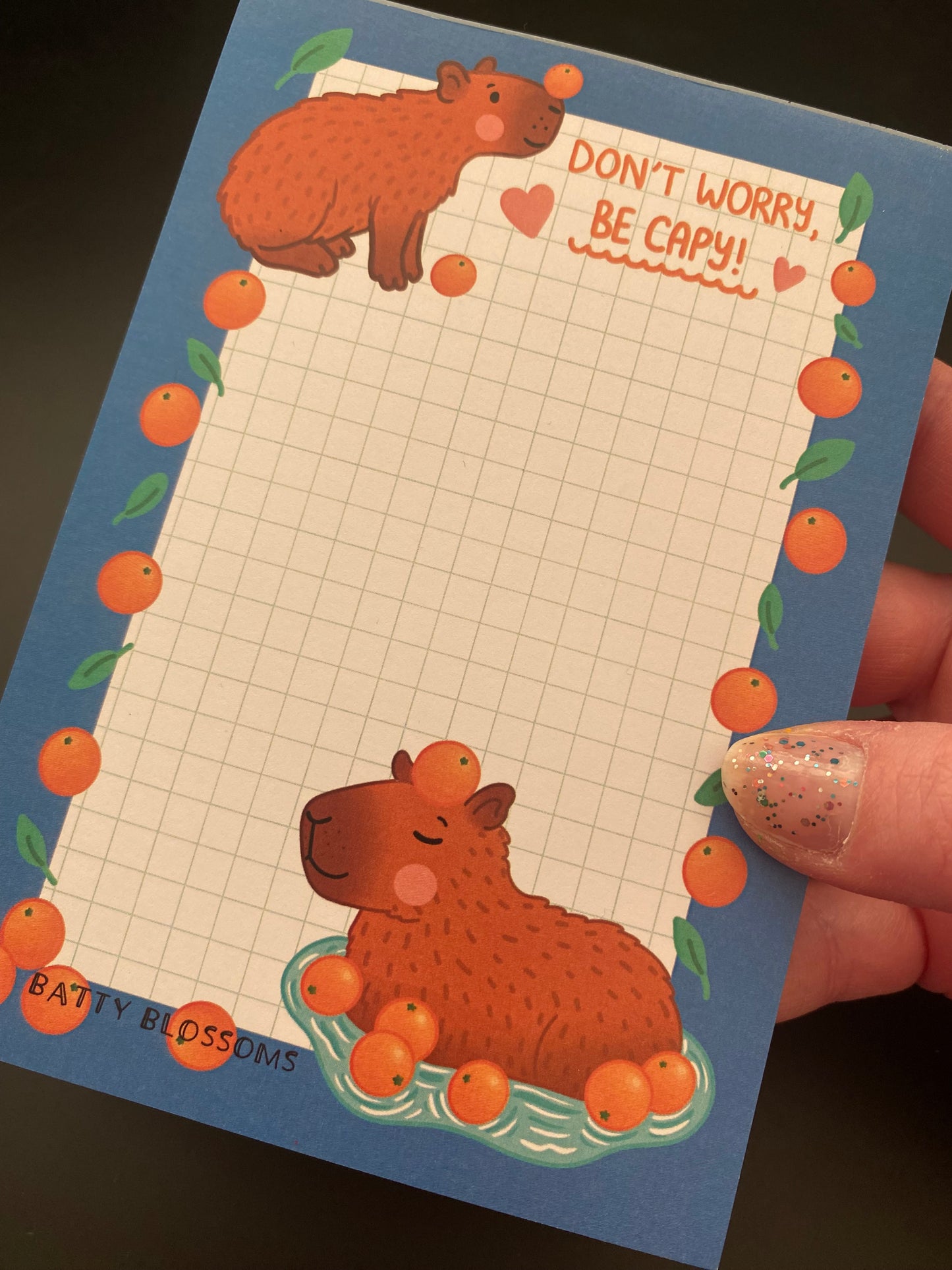 'Don't Worry Be Capy' memo pad