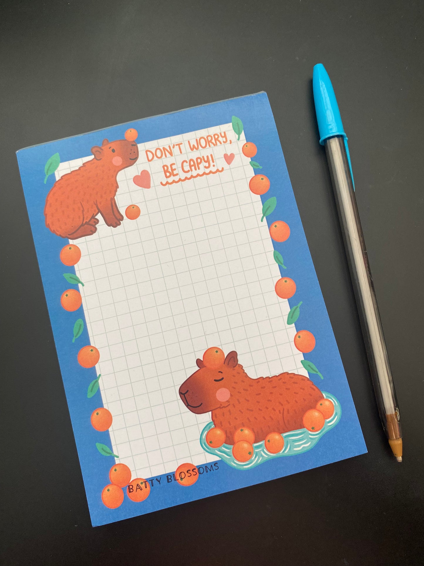 'Don't Worry Be Capy' memo pad