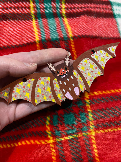 Christmas Baby Bats wooden decorations