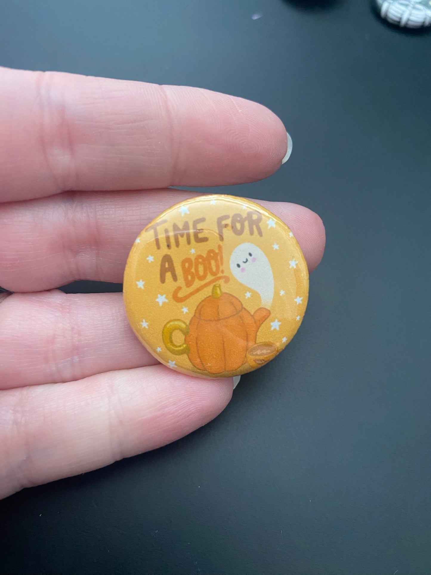 Time for a Boo button badge