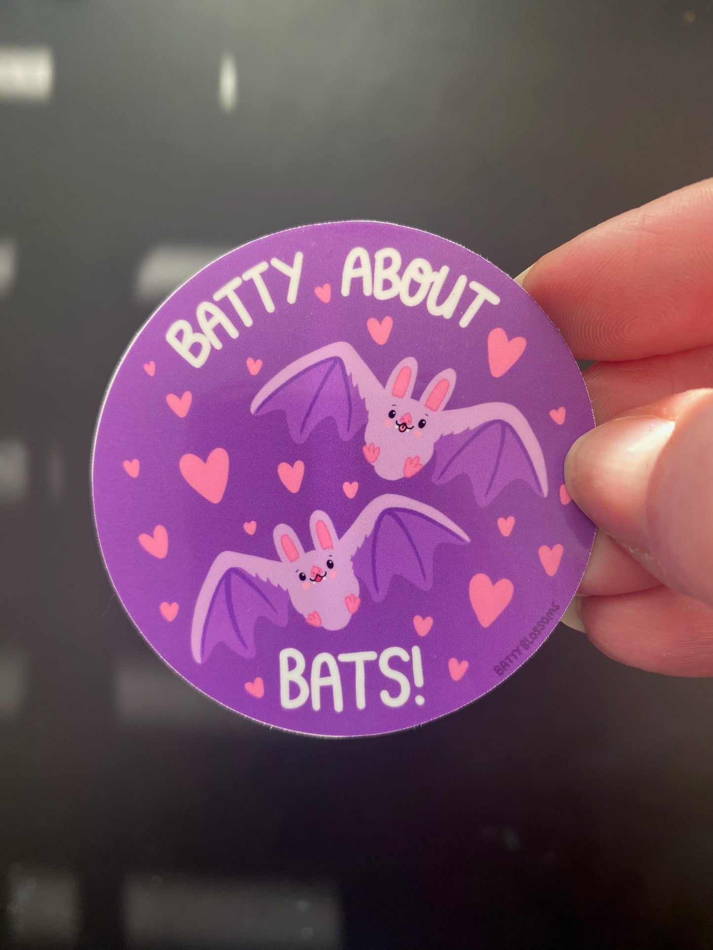 Batty About Bats sticker (medium)