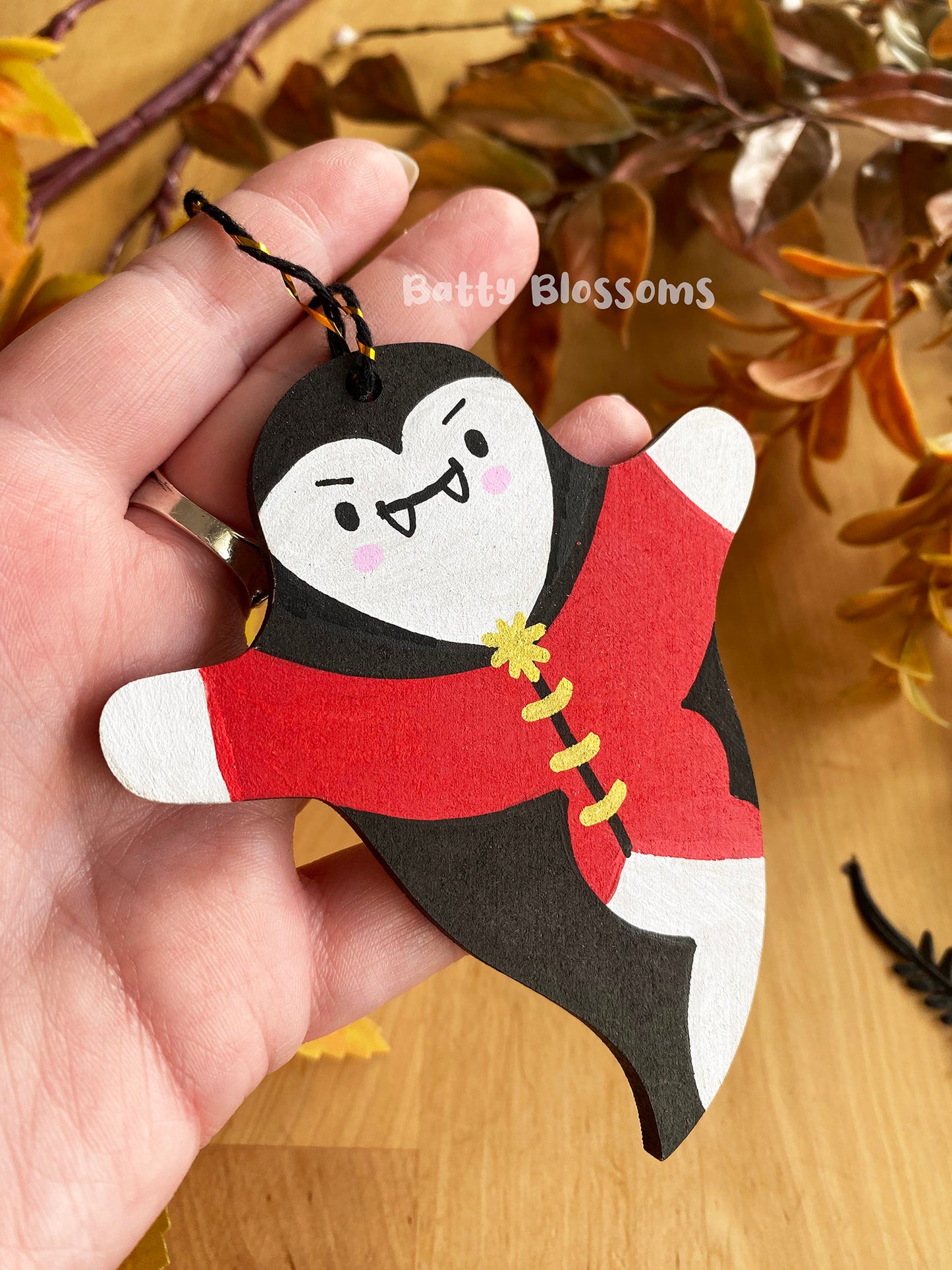 Dracula wooden ghost decoration