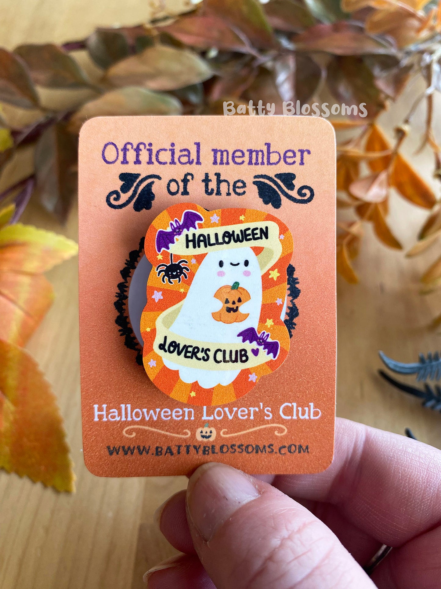 Halloween Lover's Club wooden pin