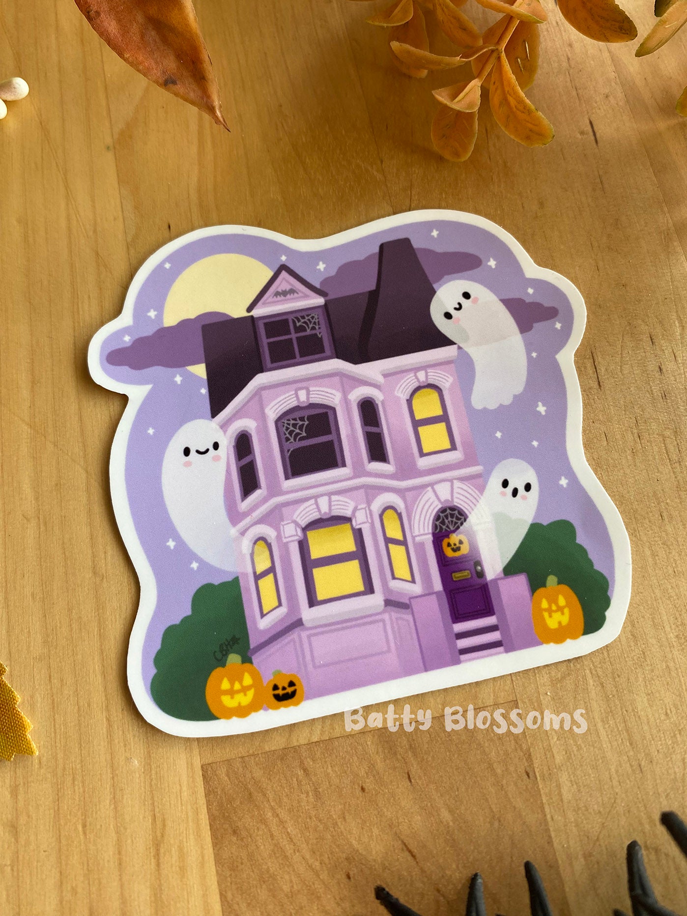 Haunted House vinyl sticker (large)