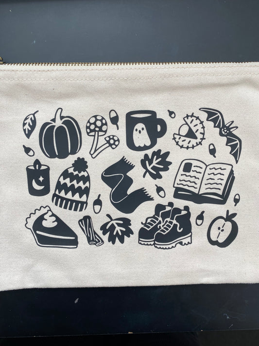 Autumn Magic zip-up pouch (LARGE)