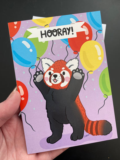 Hooray Red Panda card