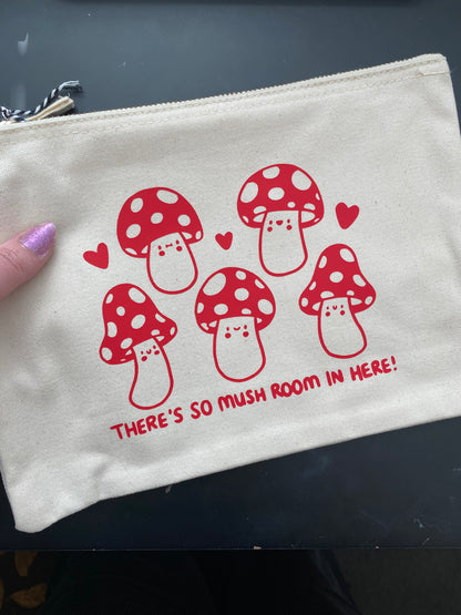 So Mushroom zip-up pouch (LARGE)
