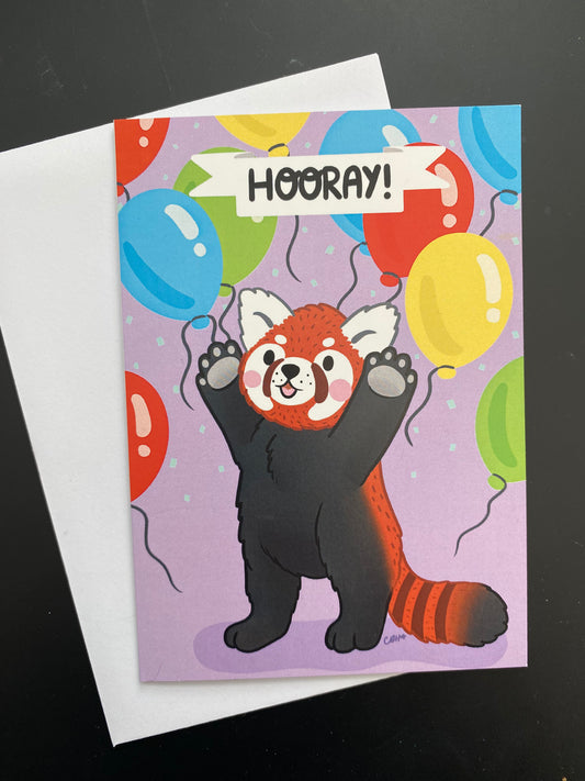 Hooray Red Panda card