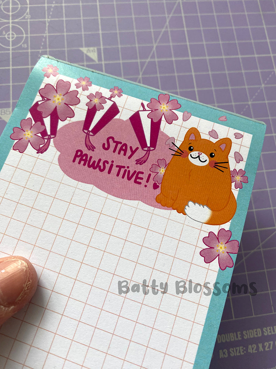 Stay Pawsitive list pad