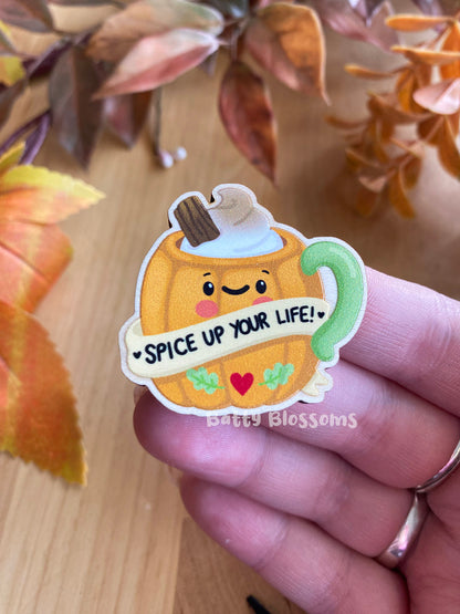 Spice Up Your Life wooden pin