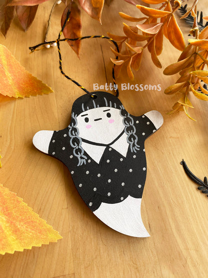Spooky Girl wooden ghost decoration