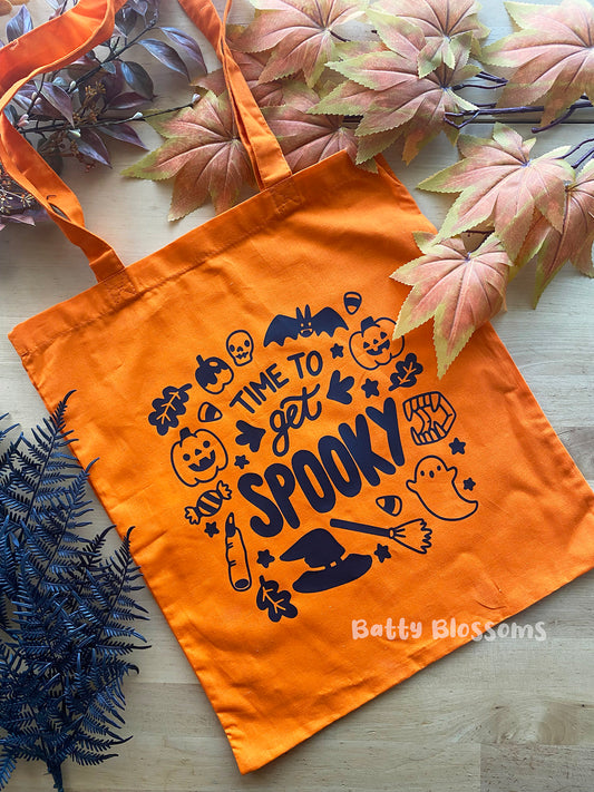 Time To Get Spooky tote bag