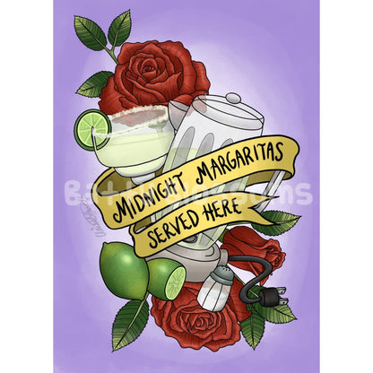 'Midnight Margaritas' print
