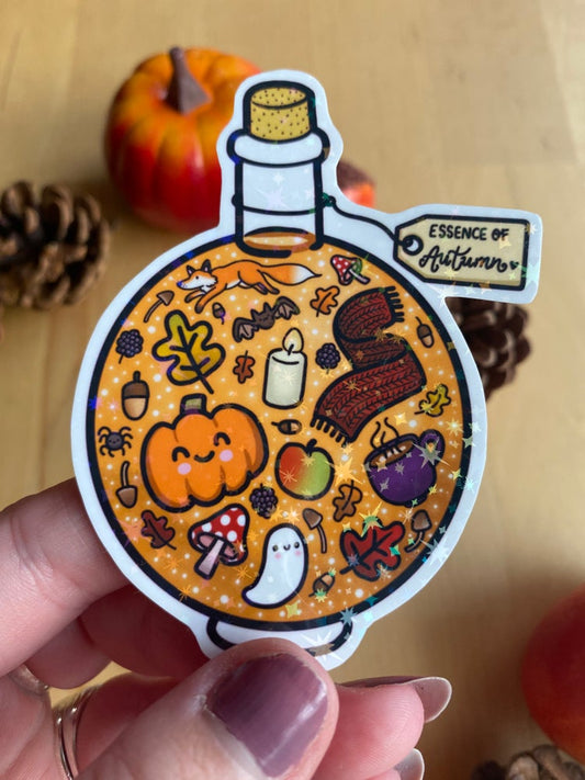 Essence of Autumn Potion Bottle Sticker (LARGE)
