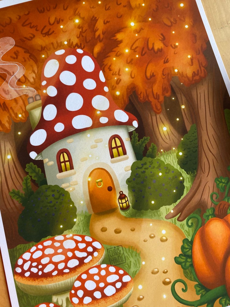 Toadstool House Print