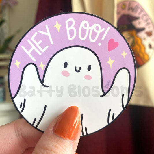 Hey Boo sticker (large)