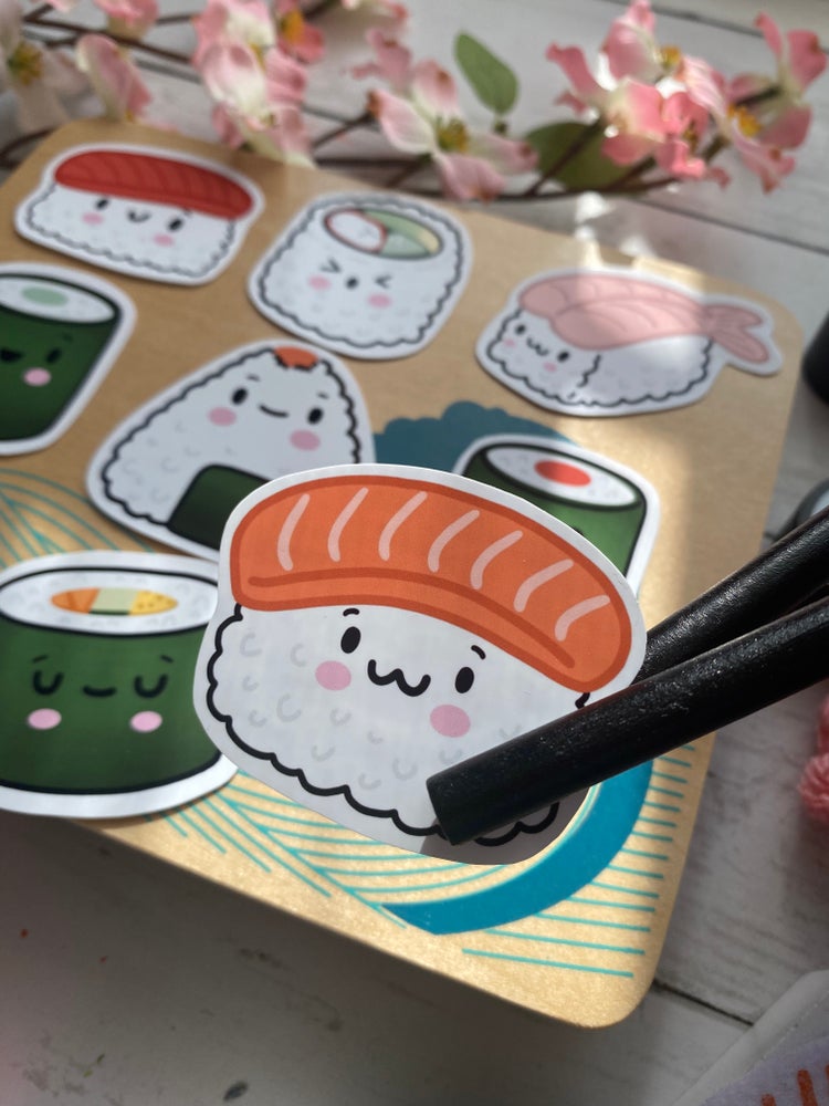 Cute Sushi vinyl stickers (medium)