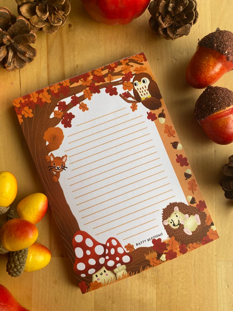 Autumn Animals notepad