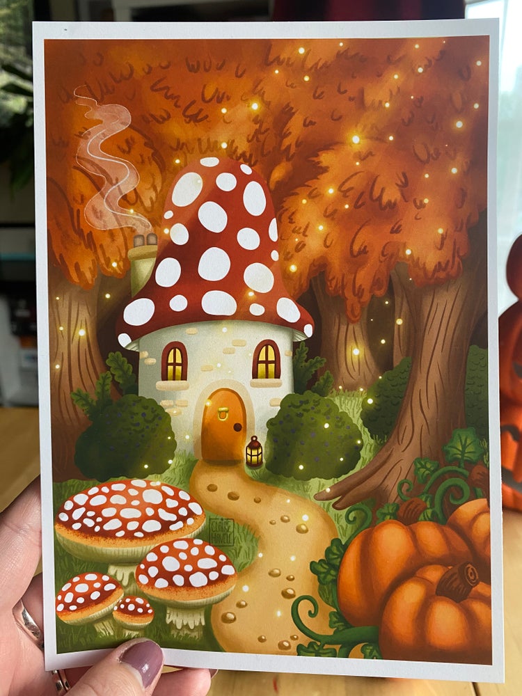 Toadstool House Print