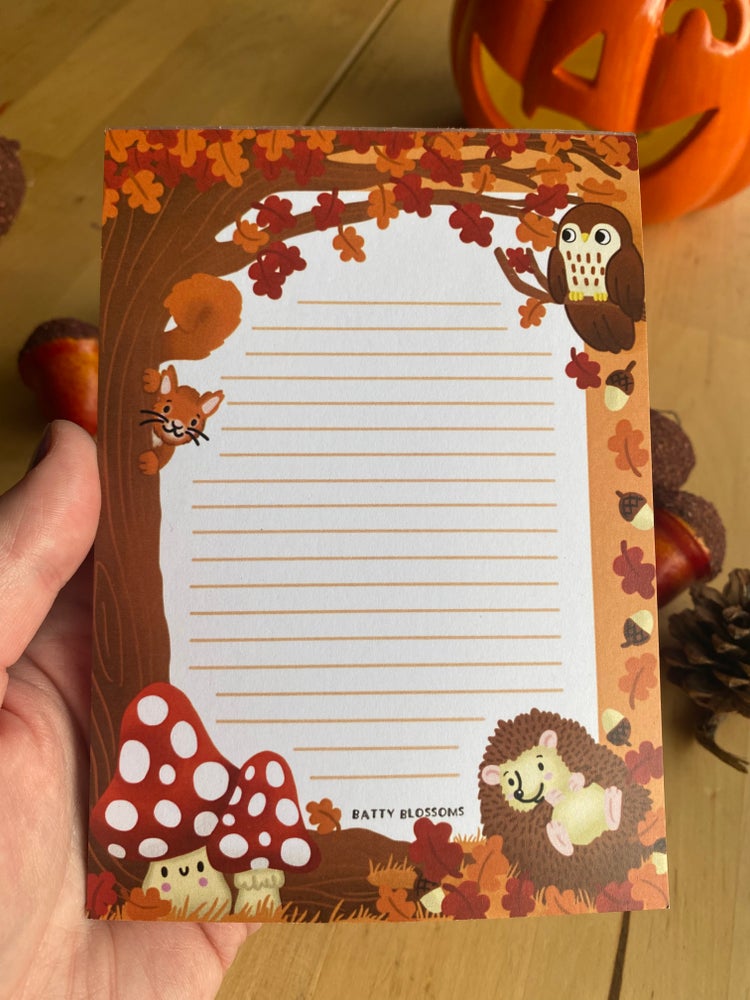 Autumn Animals notepad