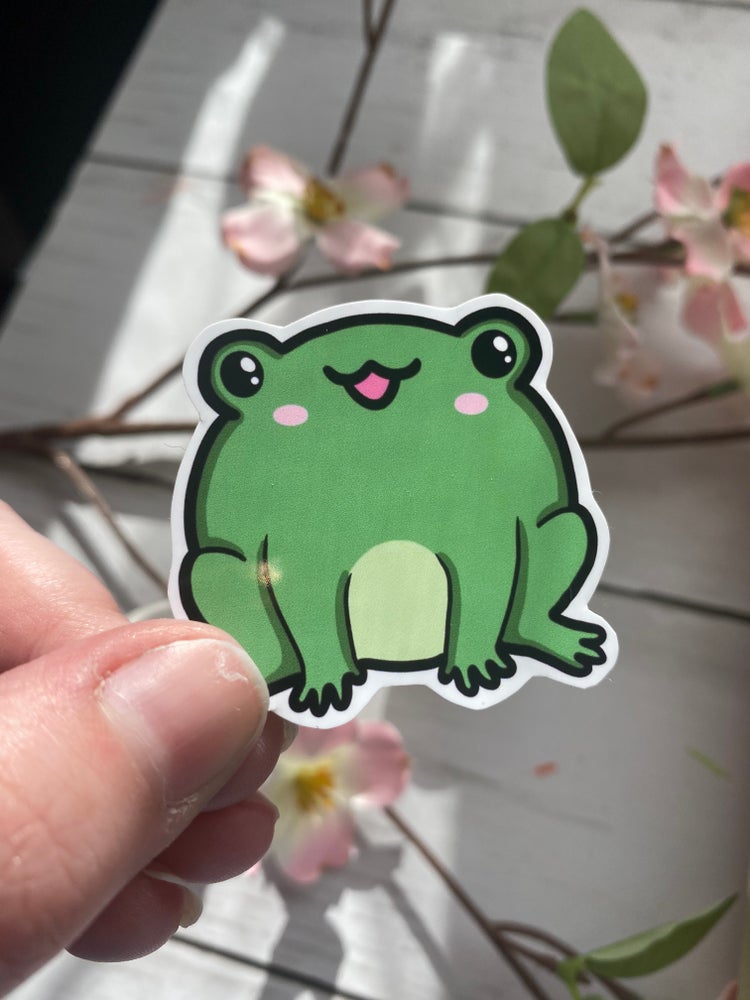 Rainy Day Frogs vinyl stickers (medium)