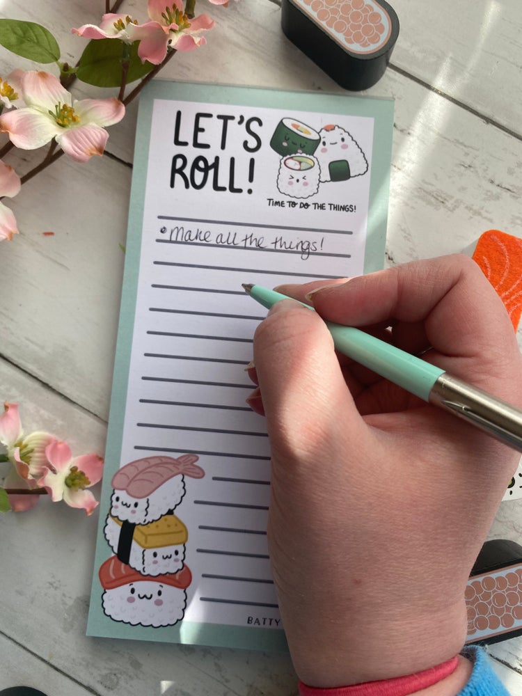 Let's Roll sushi list pad