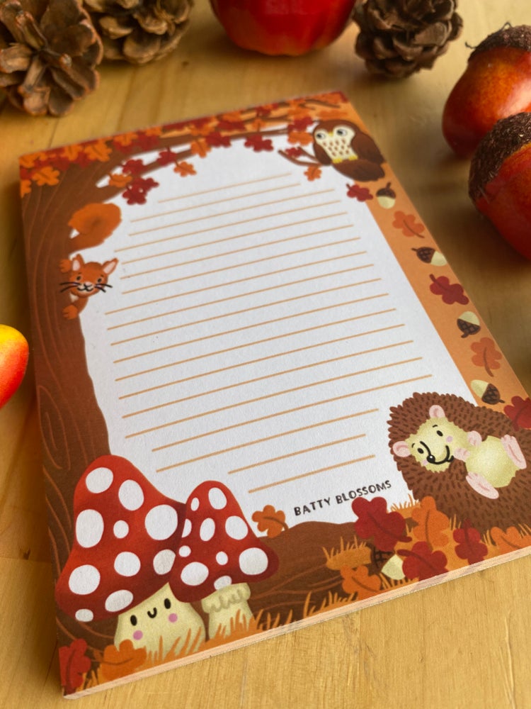 Autumn Animals notepad