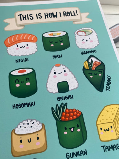 ‘This is How I Roll’ Sushi print