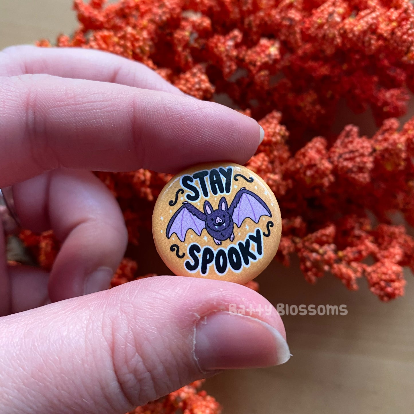 Stay Spooky button badge